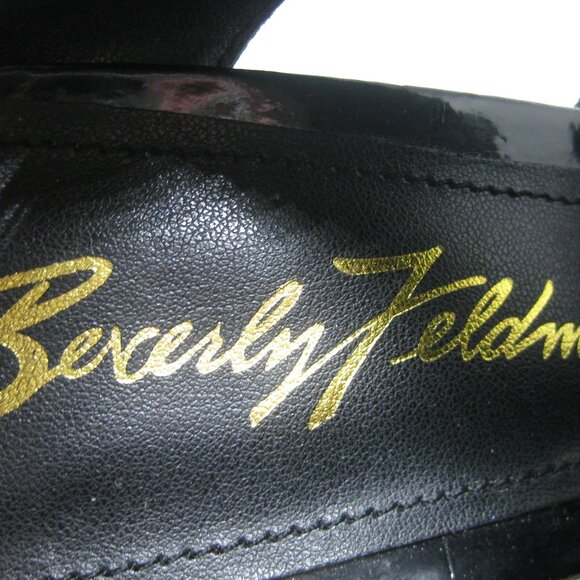 Beverly Feldman Lace-up, Peep toe caged heels, black, size 10M - Picture 10 of 12